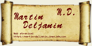 Martin Deljanin vizit kartica